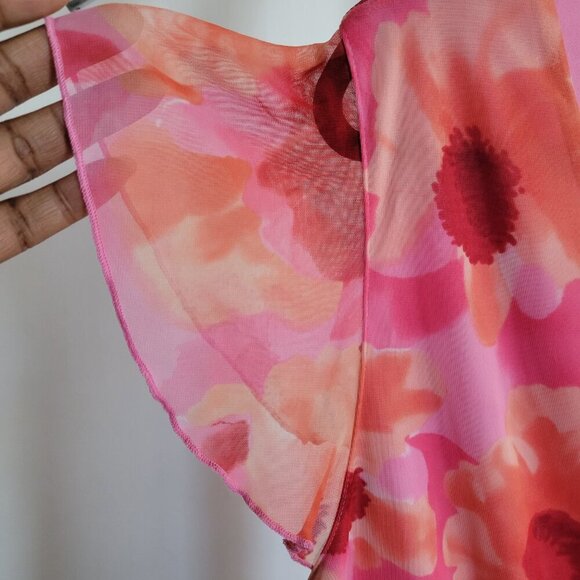 Ashley Stewart Pink Floral Print Midi Dress (Size: 26) - Picture 8 of 15